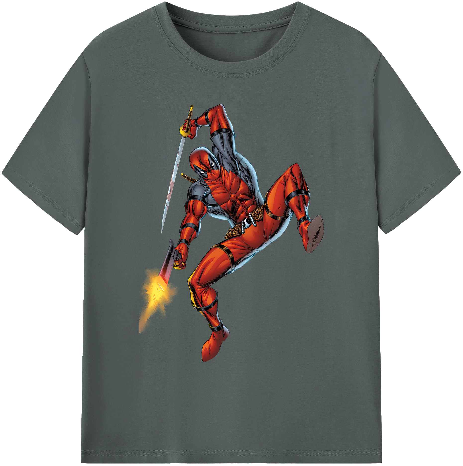 （画像用） Deadpool デッドプール 綿100％ メンズ半袖Tシャツ｜肌触りやわらか＆通気性
